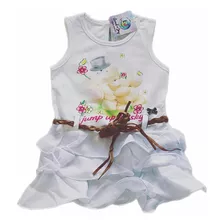 Vestido De Bebê Menina Estampado Kiki Mily C/ Cinto Promoção