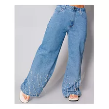 Calça Jeans Feminina Skate Baggy Média Consciência 21962