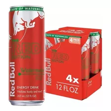 Red Bull Energizante Red Edition Sandía 250ml Pack X4