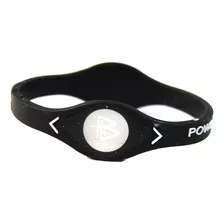 Power Balance Pulsera De Silicona Grande (negro Con Letras .