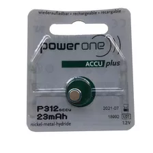 Pilha Recarregável P312 Bateria Power One Accu Plus
