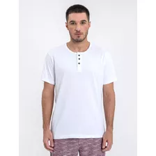 Camiseta Henley Branca Hermoso Compadre