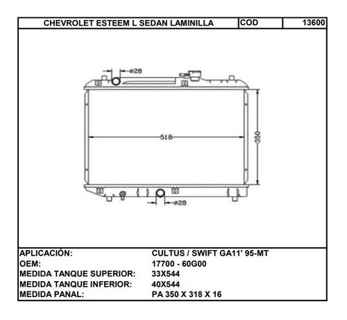 Tanque Plstico Inferior Chevrolet Esteem (automovil) (cod:1 Foto 2