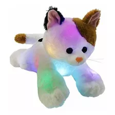 15 3939 Gato De Peluche Iluminado Led Gatito Almohada S...