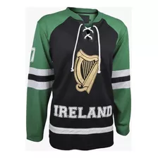 Camisa De Hockey (hóquei) Da Irlanda Preta E Verde Xl