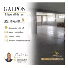 (#1045) Galpón De 1.000m2, Ubicado En La Urb. Miranda - Caracas