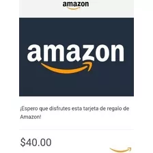 Tarjeta Amazon Gift Card 40 Dólares Usa - Código Original