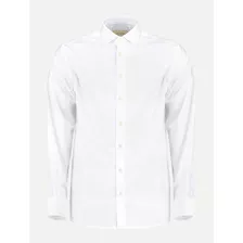 Camisa Dudalina Masculina Slim Tricoline Lisa Stretch Branca