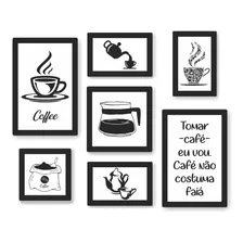 Kit Quadros Coffee Tomar Café Eu Vou. Café Não Costuma Faiá