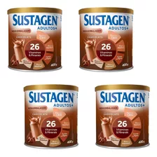 Sustagen Adulto + Chocolate 400g Kit Com 4 Unidades