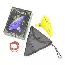 Flauta Ocarina Cerâmica Standard Zelda 12 Furos C Dó + Bag