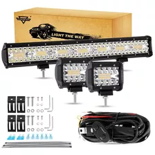 Auxbeam Barra De Luz Led De 20 Pulgadas 420 W Con 2 Piezas D