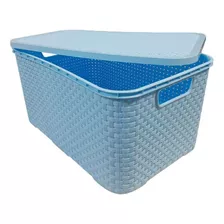 Cesto Organizador Rattan Pp Baby Com Tampa