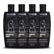 Kit 4 Shampoos Grey Gambler Escurecedor Para Grisalhos