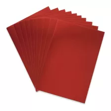 Cartulina Metalica Espejo Metalizada 20x30 Cm 10pz Rojo