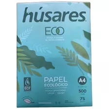 Resma Husares 7850 Eco A4 75grs X500 Hojas Papel Ecológico Color Gris Natural