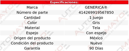 1-jgo Viseras Grises C/espejo Generica Nissan Sentra 01-06 Foto 3