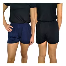 Kit 2 Shorts Curtos Soltinhos Elástico Liso Suplex Pp Plus