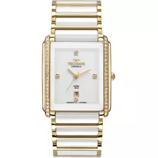 Relógio Technos Feminino Ceramic/saphire Dourado Cor Da Correia Branco Cor Do Bisel Branco Cor Do Fundo Branco