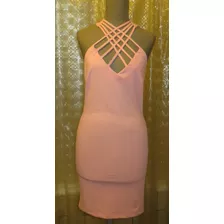 Vestido De Lycra Color Rosa Talle M 