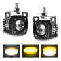 4pc Faros De Lupa Led Luz Doble Color Para Moto Auto 28000lm