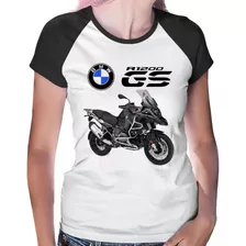 Baby Look Raglan Moto Bmw R 1200 Gs Triple Black