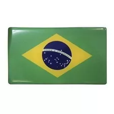 Emblema Adesivo Bandeira Brasil Resinado Relevo Carro