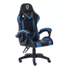 Silla Gamer Ergonomica The Game House Respaldo Reclinable Color Celeste Material Del Tapizado Cuero Sintético