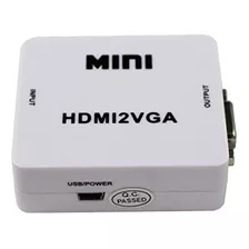 Mini Convertidor De Hdmi A Vga Con Conector De Adaptador De 