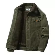 Chaqueta Térmica Acolchada De Terciopelo Para Hombre