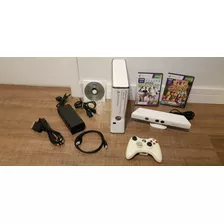 Xbox 360 4gb Branco + Kinect + 2 Jogos Kinect + Controle