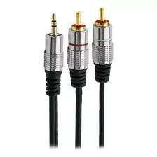 Cabo Profissional De Áudio P2 + 2 Rca Blindado 10 Metros 24k