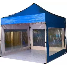 Tenda 3x3 Sanfonada Fechada Em 3 Lados 