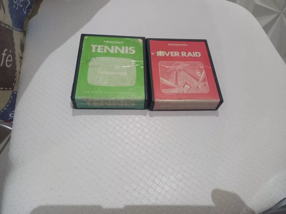 Lote De 2 Cartuchos Atari Intellivision River Raid E Tennis 