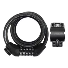 Cadeado Ciclismo Moto Segredo E Cabo Aço Calypso 1,2mx12mm Cor Preto