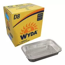 Bandeja De Alumínio Retangular D8 1500ml - 100 Unidades Wyda