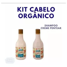 Kit Cabelos Organicos Shampoo E Creme De Pentear 500 Ml Cada