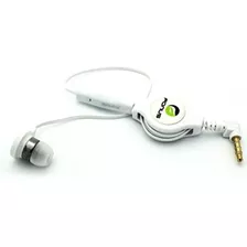 Blanco Retractil Dentro De La Oreja Auriculares Con Cable A