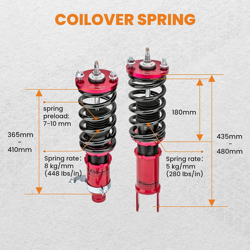 Coilover Ajustable Para Honda Civic 1989-2000 Crx 1989-1991  Foto 4