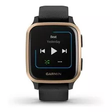 Smartwatch Garmin Venu Venu Sq - Music Edition 1.3 Caja 40mm De Polímero Reforzado Con Fibra Black, Malla Black De Silicona