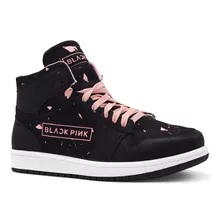 Tenis Negro Blackpink K-pop Bota Hi Top