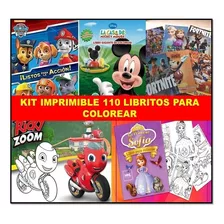 Kit Imprimible 180 Motivos Libritos Libros Colorear Pintar