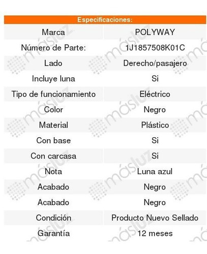 Par De Espejos Electricos Volkswagen Jetta 2008 2009 2010 Foto 3