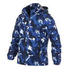 Campera Con Capucha Flash Outdoor Azul Solo Deportes