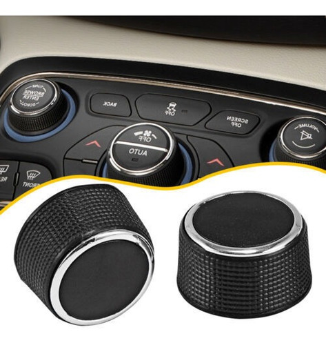 2pc Radio Volume Control Knob Chrome For 07-11 Cadillac E Mb Foto 8