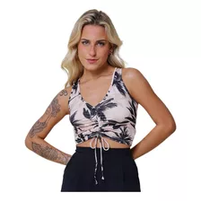 Blusinha Cropped Nalu Riu Kiu Areia 10607