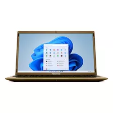 Notebook Positivo Motion C4120f Intel Celeron Dual-core 4gb Ram 120gb Ssd Windows 11 Home 14 Dourado - Inclui Microsoft 365