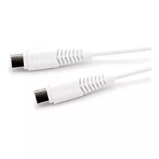 Cable Conector Tipo C A Tipo C De Philips, Calidad Óptima, 1,2 M, Color Blanco