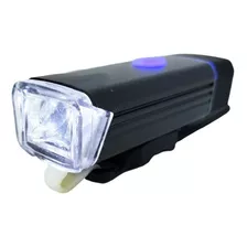 Farol Luz Led Dianteiro Segurança Bike Usb Recarregável Cor Preto