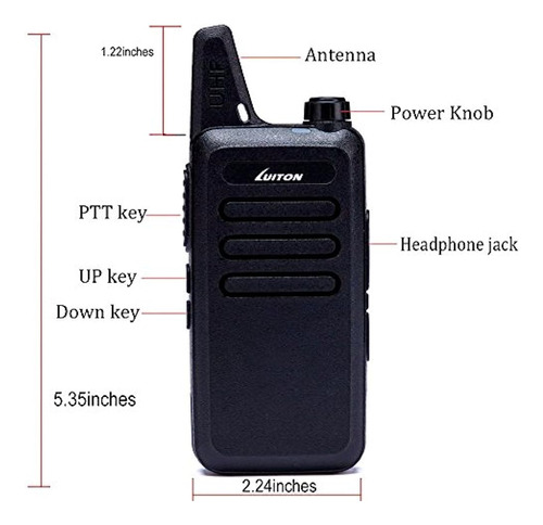 Walkie Talkies Auricular Radio De 2 Vas Con Mini Uhf Recarg Foto 4